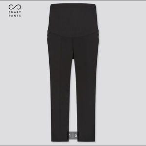 Uniqlo Smart 2-Way Stretch Maternity Solid Ankle Pants Black Size Small